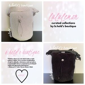 🌨️🐆 lululemon Snow Leopard: White & Black Crossbody Bucket Bag *Fleece Bundle